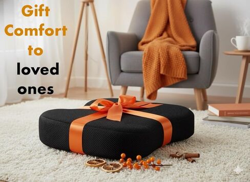Premium Memory Foam Seat Cushion with Carrying Bag & Cooling Gel for Office Chair, Wheelchair, Travel, Car Seat, Gaming Chair for Coccyx & Tailbone Pain, Back Pain Relief, Sciatica Support in Saudi Arabia