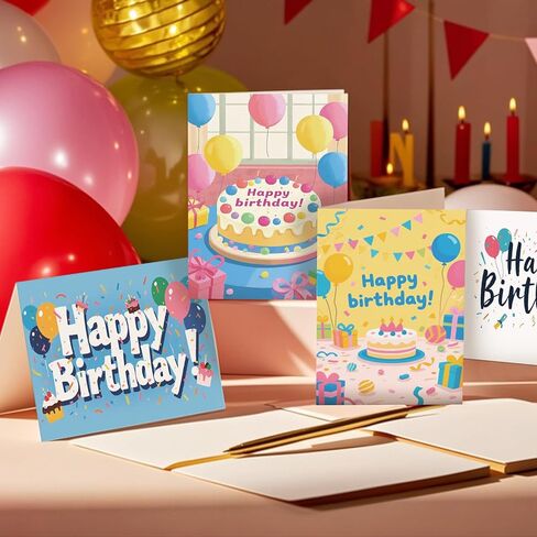 24 حزمة من بطاقات عيد الميلاد والرسائل والمظاريف والملصقات | بطاقات عيد ميلاد سعيد مقاس 4x6 بوصة للعائلة والأطفال والأصدقاء والعمل واحتفالات المكتب. (24 قطعة بطاقات بأسلوب لطيف) in Kuwait