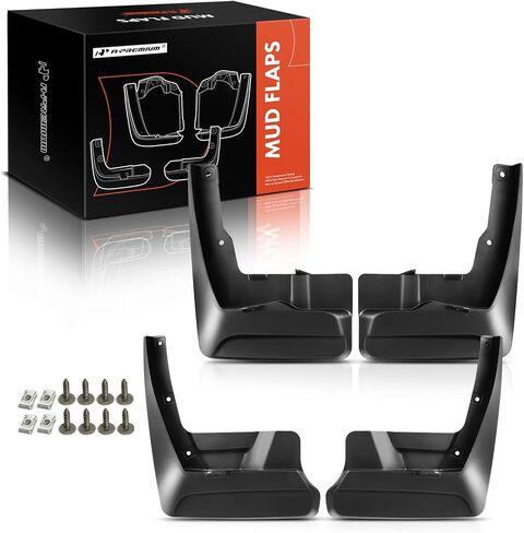 A-Premium Set of 4PCS Mud Flaps Splash Guards Mudguards Mudflaps with Hardware Kits Accessory Compatible with Lexus ES350, 2007-2012, Sedan, Black Color, Front and Rear (Driver & Passenger Sides) in Saudi Arabia
