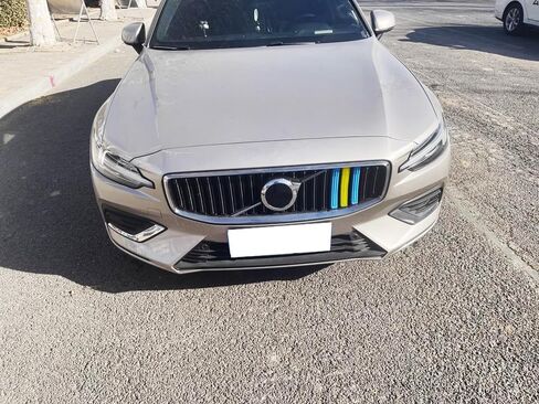 iJDMTOY Exact Fit Sweden Flag Color Grille Decoration Insert Trims Compatible With Volvo 2019-up S60 Vertical Front Grill (Color: Blue/Yellow/Blue) in Saudi Arabia