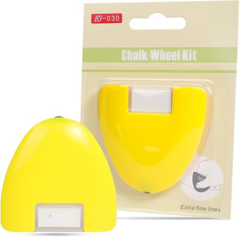 1PC Tailor's Chalk with Dispensing Wheel, Sewing Chalk Markers Ideal for Fabric, Leathers, Cotton, Suede, Quilting Supplies and Sewing Accessories, Refillable and Washable (White Triangle) in Saudi Arabia