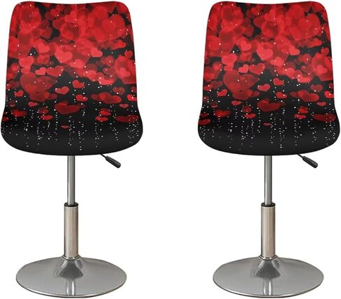 Black Bar Stool Chair Cover of 4 Slip Resistant Seat Covers Chair Cover Protecter with Low Short Back for Dining Room in Saudi Arabia