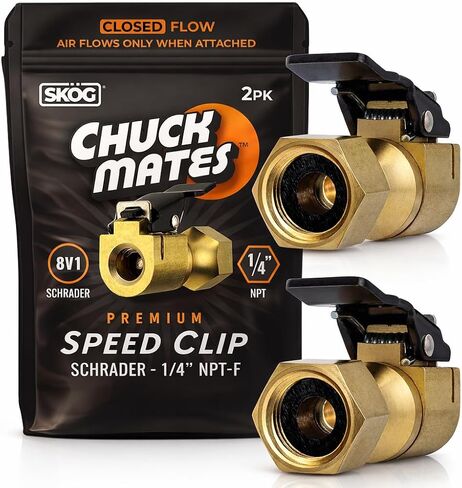 تشاك ميتس بريميوم منفاخ الإطارات سريع التوصيل - محول صمام هواء متين وسهل الاستخدام للنفخ بدون جهد - نوع مفتوح in Kuwait