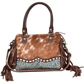 Myra Bag Women's Cowhide Satchel Brown One Size in Kuwait