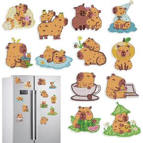 Horse Diamond Painting Magnets - 16 Pcs Animals Theme Fridge Magnets DIY Cute Horse Stickers Diamond Art Kits for Adults Refrigerator Art Craft Home Decoration Car in Saudi Arabia