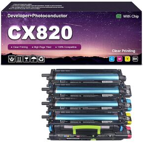 مجموعة موصلات ضوئية عالية الإنتاجية CX820 CX825 مع وحدة مطور متوافقة مع مجموعات موصلات ضوئية Lexmark 72K0P00 72K0Q00 ووحدات مطور 72K0DK0 72K0DC0 72K0DM0 72K0DY0 in Kuwait
