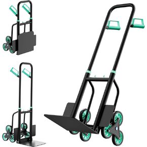 3 in 1 Dolly Cart with Wheels, 800Lbs Capacity, Heavy Duty Folding Hand Truck, Rolling Utility Cart for Transport and Moving in Home, Office, Warehouse, Supermarket in Saudi Arabia