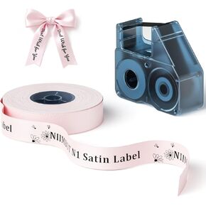 NIIMBOT N1 Satin Ribbon Label, 14mmx5.1m Pink Satin Ribbon, N1 Label Printer Ribbon for Gift, Wedding, Party Decor, Craft Work (Beige) in Saudi Arabia