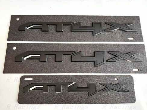 4Pcs New Doors Rear AT4X Nameplate 3D Emblems Badge Replacement for 2023-2024 Sierra 1500 (Matte Black), EI-SilveCutom#2 in Saudi Arabia