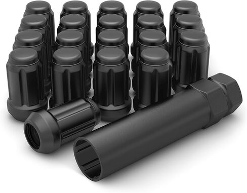White Knight 3807SNEO-20AM Neo Chrome M12x1.50 Spline Lug Nut with Key, 20 Pack in Saudi Arabia
