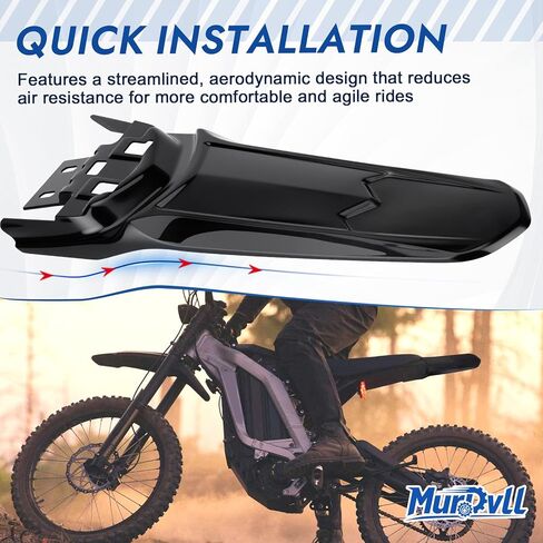 حاجز أمامي لـ SurRon Light Bee X/S/Segway X160 X260، واقي الطين للدراجة الترابية للدراجات النارية الكهربائية على الطرق الوعرة، حاجز أمامي بلاستيكي أسود (لا يناسب شوكة RST) in Kuwait