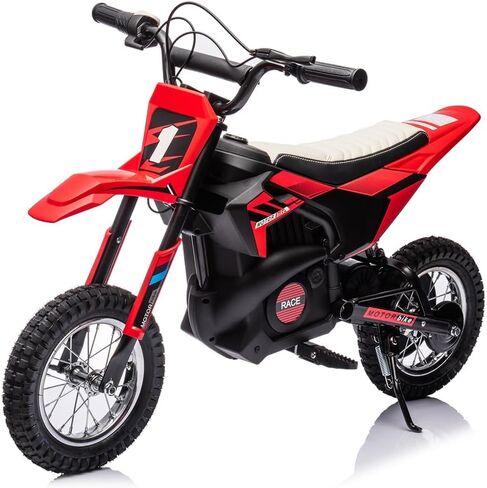 24V Electric Off-Road Motorcycle,250W Motor 13.6MPH Fast Speed Motocross,Leather Seat Dirt Bike,Twist Grip Throttle,Metal Suspension,Air-Filled Tires,for Kids Teens 8+ (Green) in Saudi Arabia