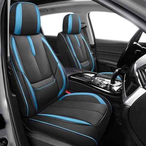أغطية مقاعد السيارة مناسبة لسيارة Hyundai Ioniq 6 2023-2025 واقي مقعد جلدي مقاوم للماء وجيد التهوية، متوافق مع الوسادة الهوائية، سهل التركيب والتنظيف من الداخل التلقائي المتين (5 مقاعد، أسود، ستاندرد) in Kuwait