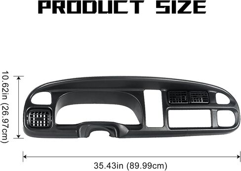 DashBoard Bezel Cover for 1998-2001 Dodge Ram 1500 2500 3500 Replacement for 5GK51DX9AA 5EU11DX9AB 998-15163 in Saudi Arabia