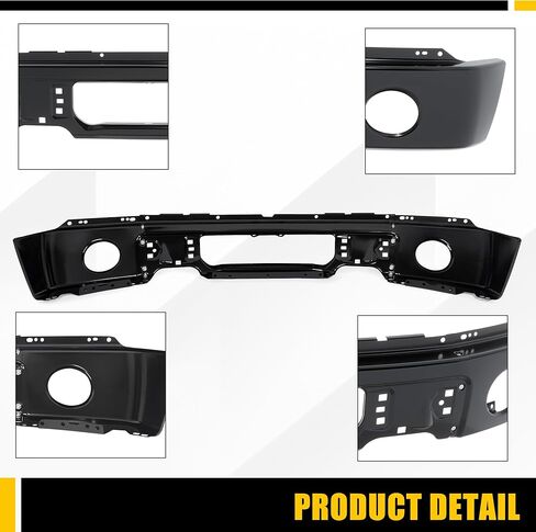 KUAFU 3Pcs Front Bumper Face Bar Compatible with 2009-2014 Ford F150 F-150 With Fog Light Holes 9L3Z17757DPTM FO1002413 Steel Electrophoresis Black Replacement Only Unassembled in Saudi Arabia