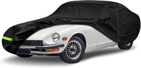 غطاء سيارة مقاوم للماء متوافق مع 1978-1983 Datsun 280zx 2 Seater Coupe Accessories، غطاء سيارة كلاسيكي لجميع الأحوال الجوية مع باب داخلي من القطن والسحاب للحماية من المطر الثلجي in Kuwait