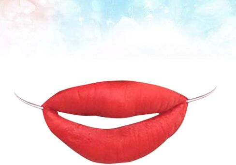 2pcs Sausage Mouth Funny Cartoon red Lips Latex red Lips Funny Toys Halloween Party Supplies Halloween Toys Funny Cartoon Latex Red Lips Decors Props for Dance Party in Saudi Arabia
