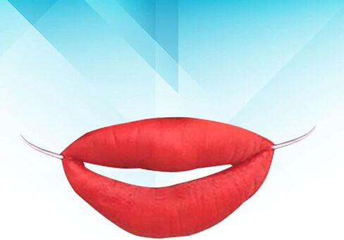 2pcs Sausage Mouth Funny Cartoon red Lips Latex red Lips Funny Toys Halloween Party Supplies Halloween Toys Funny Cartoon Latex Red Lips Decors Props for Dance Party in Saudi Arabia