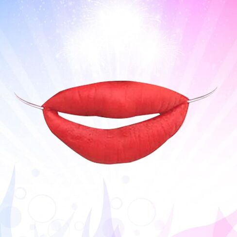 2pcs Sausage Mouth Funny Cartoon red Lips Latex red Lips Funny Toys Halloween Party Supplies Halloween Toys Funny Cartoon Latex Red Lips Decors Props for Dance Party in Saudi Arabia