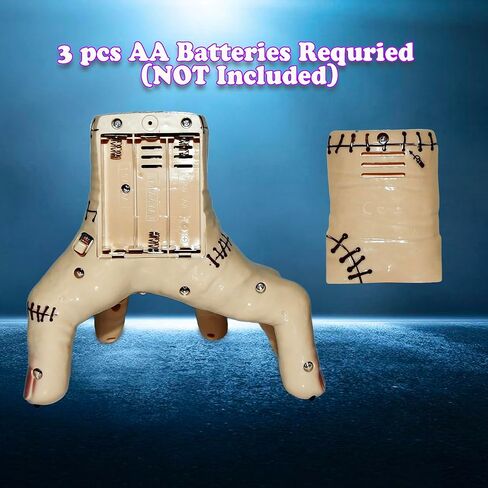 Electric Fake Moving Hand with Halloween Music,RGB LED Lights,Cosplay Scary Crawling Hand Thing Toy for Addams Big Family Party,Halloween Movie Prop Prank Decorations Props,Electronic Collection Toys in Saudi Arabia