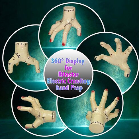 Electric Fake Moving Hand with Halloween Music,RGB LED Lights,Cosplay Scary Crawling Hand Thing Toy for Addams Big Family Party,Halloween Movie Prop Prank Decorations Props,Electronic Collection Toys in Saudi Arabia