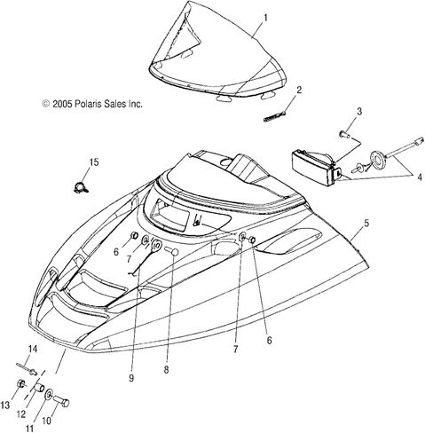 Polaris 5433477 XJR Windshield OEM for 2000-2003 XCR XC SP 120 Snowmobiles in Saudi Arabia