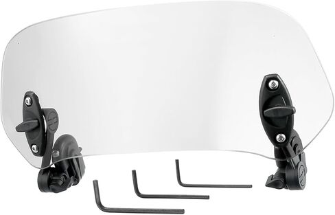 28.5cm Motorcycle Windshield Motorcycle Wind Deflector Clear Lens Adjustable Clip Windshield Extension Universal Fit for Most Motorcycle Scooter Replace Parts in Saudi Arabia