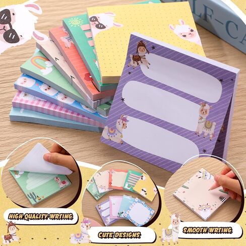 9 Pads Cute Sticky Notes Cartoon Animal Self Stick Notepads 3x3 Inches Notes Adhesive Memo Pad Office Decor Gifts for Students School Office Meeting (Highland Cow) in Kuwait