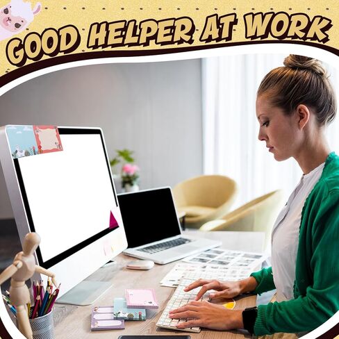 9 Pads Cute Sticky Notes Cartoon Animal Self Stick Notepads 3x3 Inches Notes Adhesive Memo Pad Office Decor Gifts for Students School Office Meeting (Highland Cow) in Kuwait