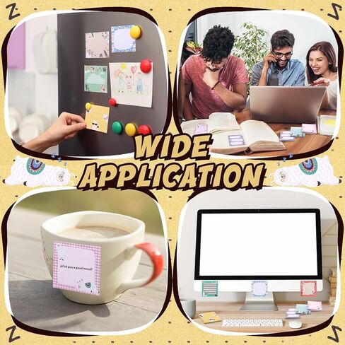 9 Pads Cute Sticky Notes Cartoon Animal Self Stick Notepads 3x3 Inches Notes Adhesive Memo Pad Office Decor Gifts for Students School Office Meeting (Highland Cow) in Kuwait