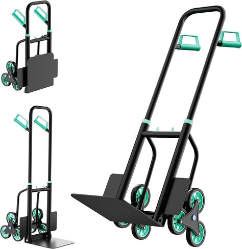 3 in 1 Dolly Cart with Wheels, 800Lbs Capacity, Heavy Duty Folding Hand Truck, Rolling Utility Cart for Transport and Moving in Home, Office, Warehouse, Supermarket in Saudi Arabia