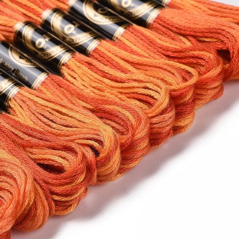 10 Skeins 0.5 mm Polyester Embroidery Floss Friendship Bracelet String Cross Stitch Embroidery Thread for Sewing Machine Hand Sewing, Green Yellow in Saudi Arabia