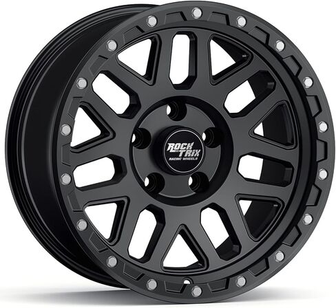 RockTrix RT110 18 inch Wheel Compatible with Toyota Tundra Land Cruiser Sequoia 18x9 5x150 Wheels (-12mm Offset) 110mm Bore, Black Wheels, Also Compatible with Lexus LX570 in Saudi Arabia