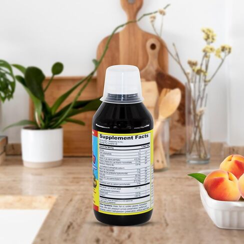 Girafkids Super Vitamins Kids Vitamins – 10 Serving Bottles Liquid Multivitamins for Kids 4 and Up – Kids Immune Support Multi Vitamin with Forest Fruit Flavor – 12 Vitamins, Royal Jelly, Propolis in Saudi Arabia