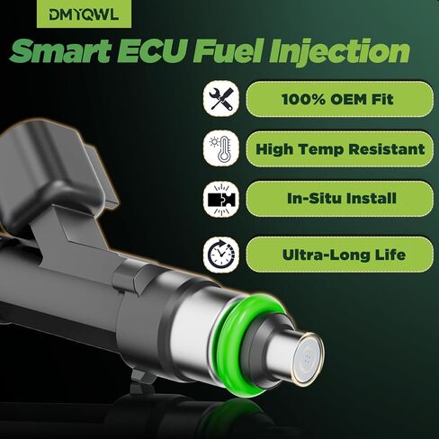 حاقن الوقود V6/3.7L متوافق مع جيب ليبرتي (2004-2012)، Ram1500 (2004-2012)، كوماندر (2006-2010)، جراند شيروكي (2005-2010)، داكوتا (2004-2011)، استبدال 4 فتحات # 0280158020 (6 قطع) in Kuwait