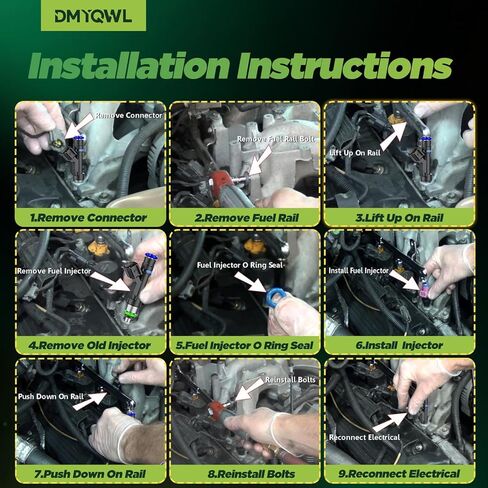 حاقن الوقود V6/3.7L متوافق مع جيب ليبرتي (2004-2012)، Ram1500 (2004-2012)، كوماندر (2006-2010)، جراند شيروكي (2005-2010)، داكوتا (2004-2011)، استبدال 4 فتحات # 0280158020 (6 قطع) in Kuwait