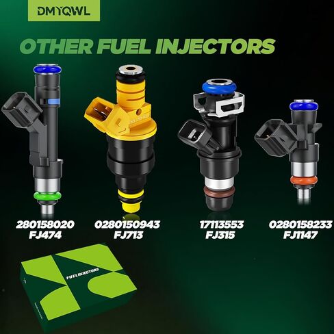 حاقن الوقود V6/3.7L متوافق مع جيب ليبرتي (2004-2012)، Ram1500 (2004-2012)، كوماندر (2006-2010)، جراند شيروكي (2005-2010)، داكوتا (2004-2011)، استبدال 4 فتحات # 0280158020 (6 قطع) in Kuwait