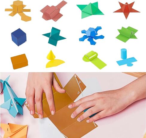 Pull String 3D Geometry Learning Book, 3D Shapes for Teaching Volume and Surface Area Formulas,with Braided Rope Design,DIY Solid Geometry Training for Beginners(15 Model) in Saudi Arabia