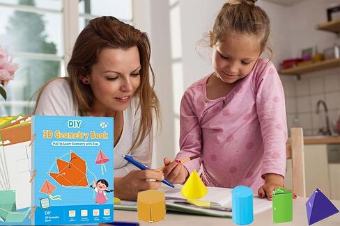 Pull String 3D Geometry Learning Book, 3D Shapes for Teaching Volume and Surface Area Formulas,with Braided Rope Design,DIY Solid Geometry Training for Beginners(15 Model) in Saudi Arabia