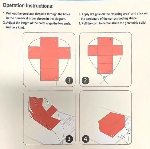 Pull String 3D Geometry Learning Book, 3D Shapes for Teaching Volume and Surface Area Formulas,with Braided Rope Design,DIY Solid Geometry Training for Beginners(15 Model) in Saudi Arabia