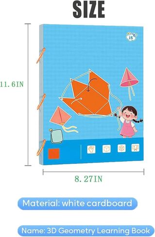 Pull String 3D Geometry Learning Book, 3D Shapes for Teaching Volume and Surface Area Formulas,with Braided Rope Design,DIY Solid Geometry Training for Beginners(15 Model) in Saudi Arabia