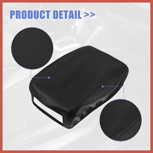 ACROPIX Black Faux Leather Armrest Protector Cover Pad Replacement for Mazda 6 2014-2018 Black Stitches Car Parts in Saudi Arabia