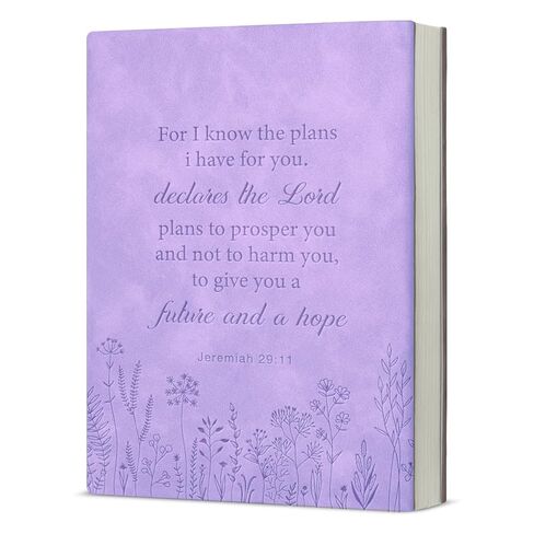 Purple Floral Christian Journal Religious Bible Verse Notebook Spiritual Christian Gifts for Women, Future and a Hope Purple Journal Notebook in Saudi Arabia