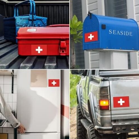 ملصق مغناطيسي للسيارة Magnet Me Up Switzerland ذو العلم السويسري، 4x6 بوصة، مغناطيس سيارات عالي التحمل للسيارة والشاحنات وسيارات الدفع الرباعي in Saudi Arabia