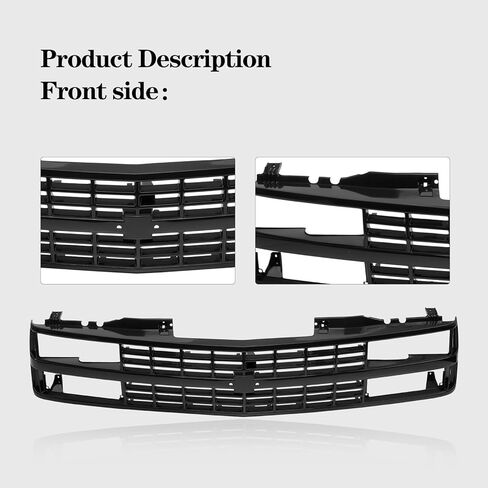 شبكة أمامية باللون الأسود متوافقة مع 1988-1993 CHEVROLET C/K 1500 2500 3500 Blazer GM1200228 15615108 in Saudi Arabia