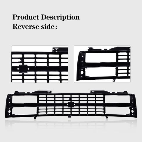شبكة أمامية باللون الأسود متوافقة مع 1988-1993 CHEVROLET C/K 1500 2500 3500 Blazer GM1200228 15615108 in Saudi Arabia