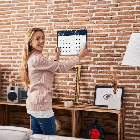 تقويم حائط لمراحل القمر، 18 شهرًا (يناير 2026 - يونيو 2027)، كبير 14 بوصة × 11.5 بوصة (35.5 × 29.2 سم)، غير لامع، مربوط بسلك، عطلات الولايات المتحدة، مراحل القمر في لمحة، مخطط شهري بسيط للمنزل/المكتب in Saudi Arabia