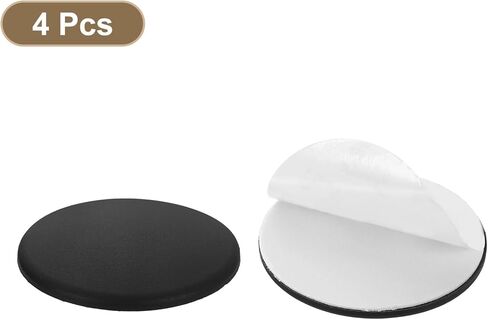 uxcell 4Pcs Door Stopper Wall Protector, 80mm/3.14" Gray Self Adhesive Bumper PVC Doorknob Buffer Guard for Home Office Door Stop in Saudi Arabia