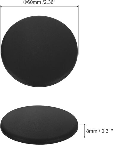 uxcell 4Pcs Door Stopper Wall Protector, 80mm/3.14" Gray Self Adhesive Bumper PVC Doorknob Buffer Guard for Home Office Door Stop in Saudi Arabia