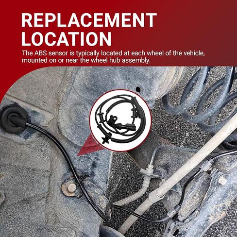 ABS Wheel Speed Sensor Front Left Right Compatible with Ford 1999-2004 F-250 F-350 F-450 F-550 Super Duty 2000-2005 Excursion 1999 F-800 2004 F-650 F-750, Replaces ALS197, 2PCS in Kuwait